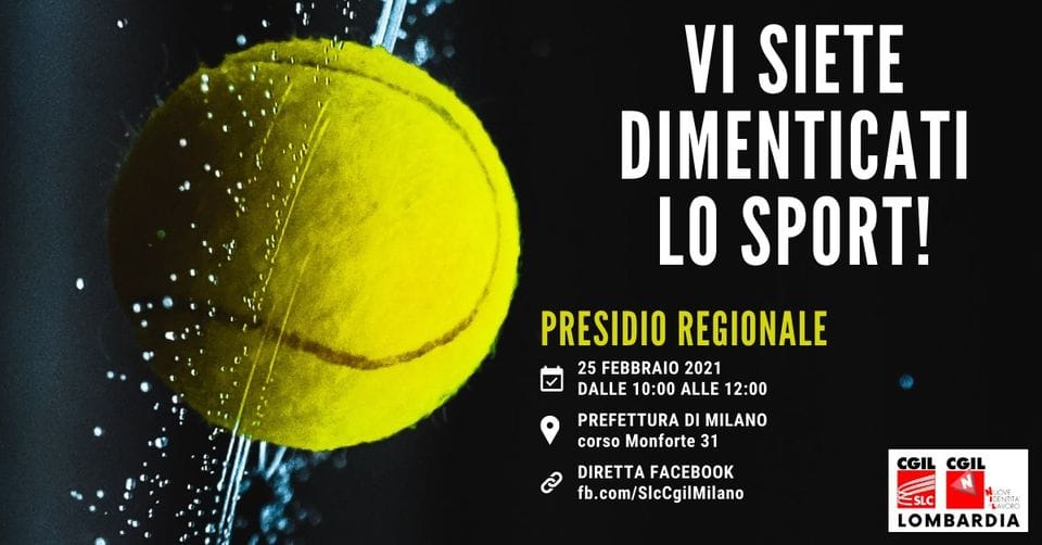 MILANO: RIFONDAZIONE COMUNISTA CON LE LAVORATRICI E I LAVORATORI DELLO SPORT MILANO: RIFONDAZIONE COMUNISTA CON LE LAVORATRICI E I LAVORATORI DELLO SPORT